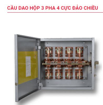 Cầu dao hộp Vinakip đảo chiều 3 pha 4 cực 1200A 