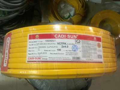 Dây điện đôi ovan VCTKF 2x0.75 mm Cadisun