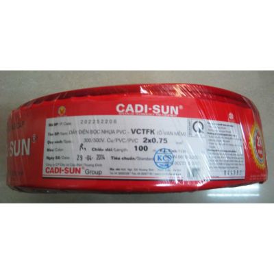 Dây điện đôi ovan VCTKF 2x1.5 mm Cadisun